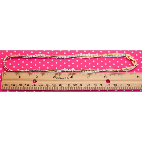 Vintage Twin Tone Choker Necklace by Avon 17 inch - P17 - Picture 3 of 3